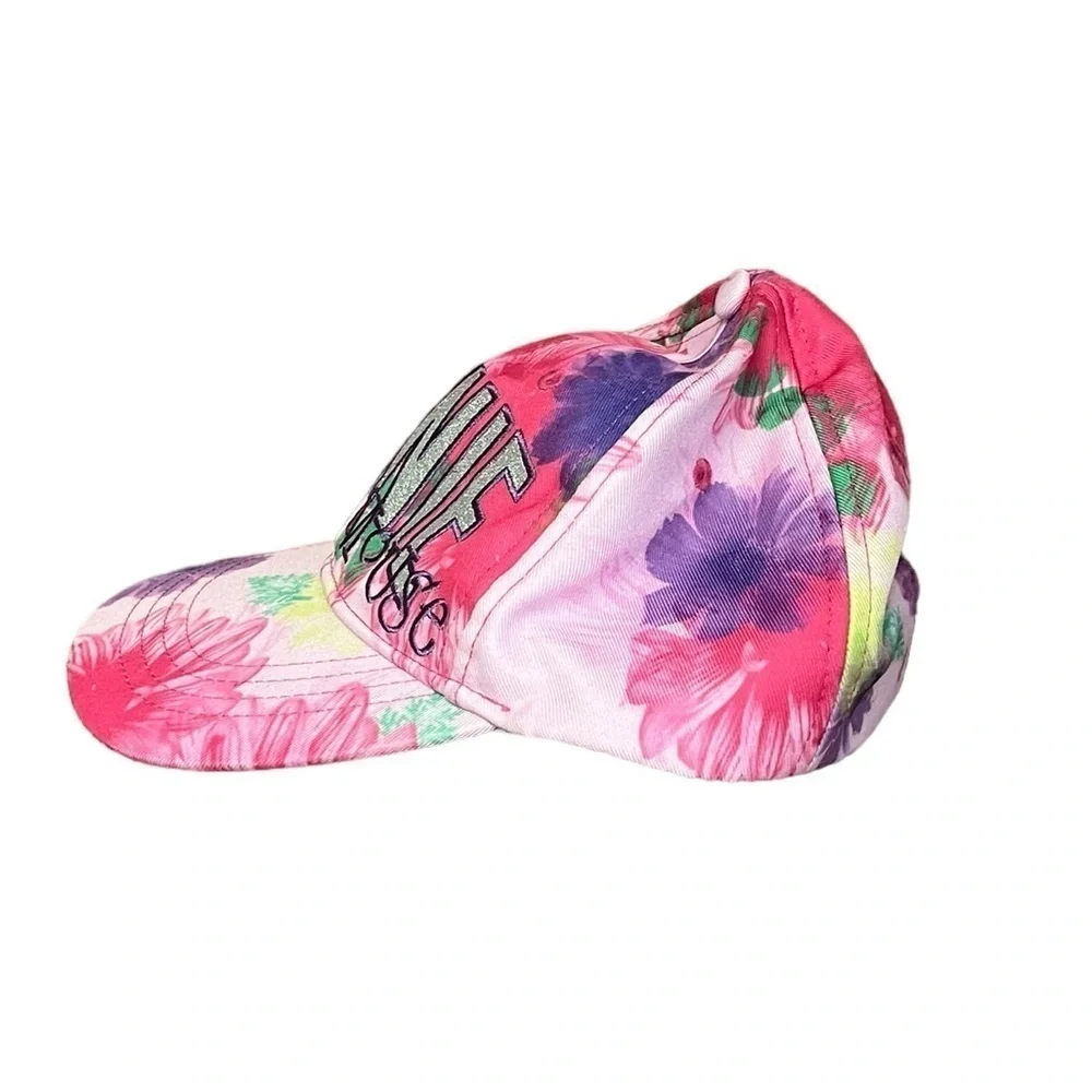 Disney Parks Minnie Mouse Floral Pink Baseball Hat Adjustable Girls Coquette